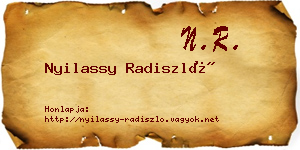 Nyilassy Radiszló névjegykártya